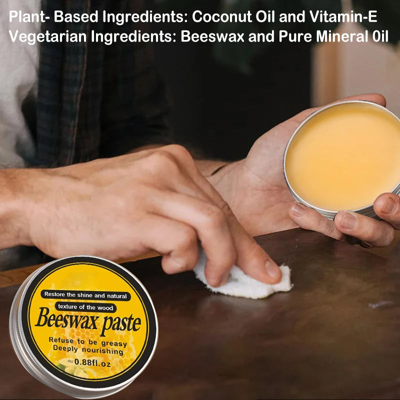 Chopping Board Beeswax Paste - （3/25/80g）Food Grade Coconut Oil + Vitamin E Deep Nourishment Restore Wood's Natural Shine Tool