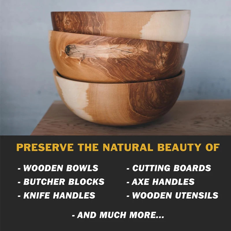 Chopping Board Beeswax Paste - （3/25/80g）Food Grade Coconut Oil + Vitamin E Deep Nourishment Restore Wood's Natural Shine Tool