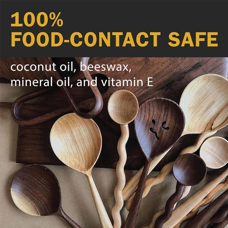 Chopping Board Beeswax Paste - （3/25/80g）Food Grade Coconut Oil + Vitamin E Deep Nourishment Restore Wood's Natural Shine Tool